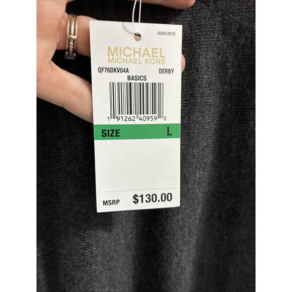 Michael Kors Women's Sweater Zipper Sleeves Gray Size L Pullover Turtleneck - Picture 4 of 9